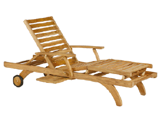 Teak Steamer And Loungers